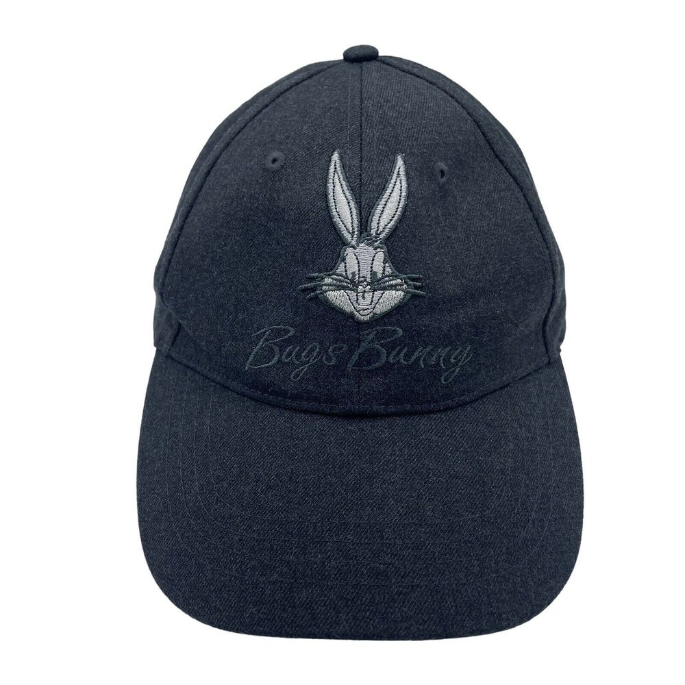 Looney Tunes Bugs Bunny Script Strapback Cap Hat Six Flags